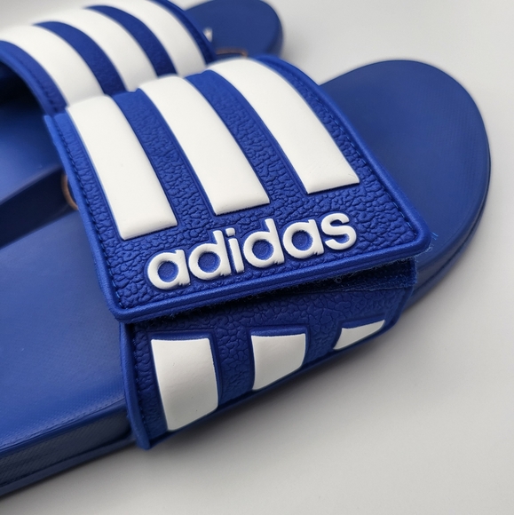 NEW Y6 | W7 Adidas Adjustable Comfort Slides Blue - Picture 5 of 10